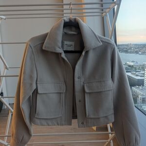 Abercrombie & Fitch Gray Cropped Jacket